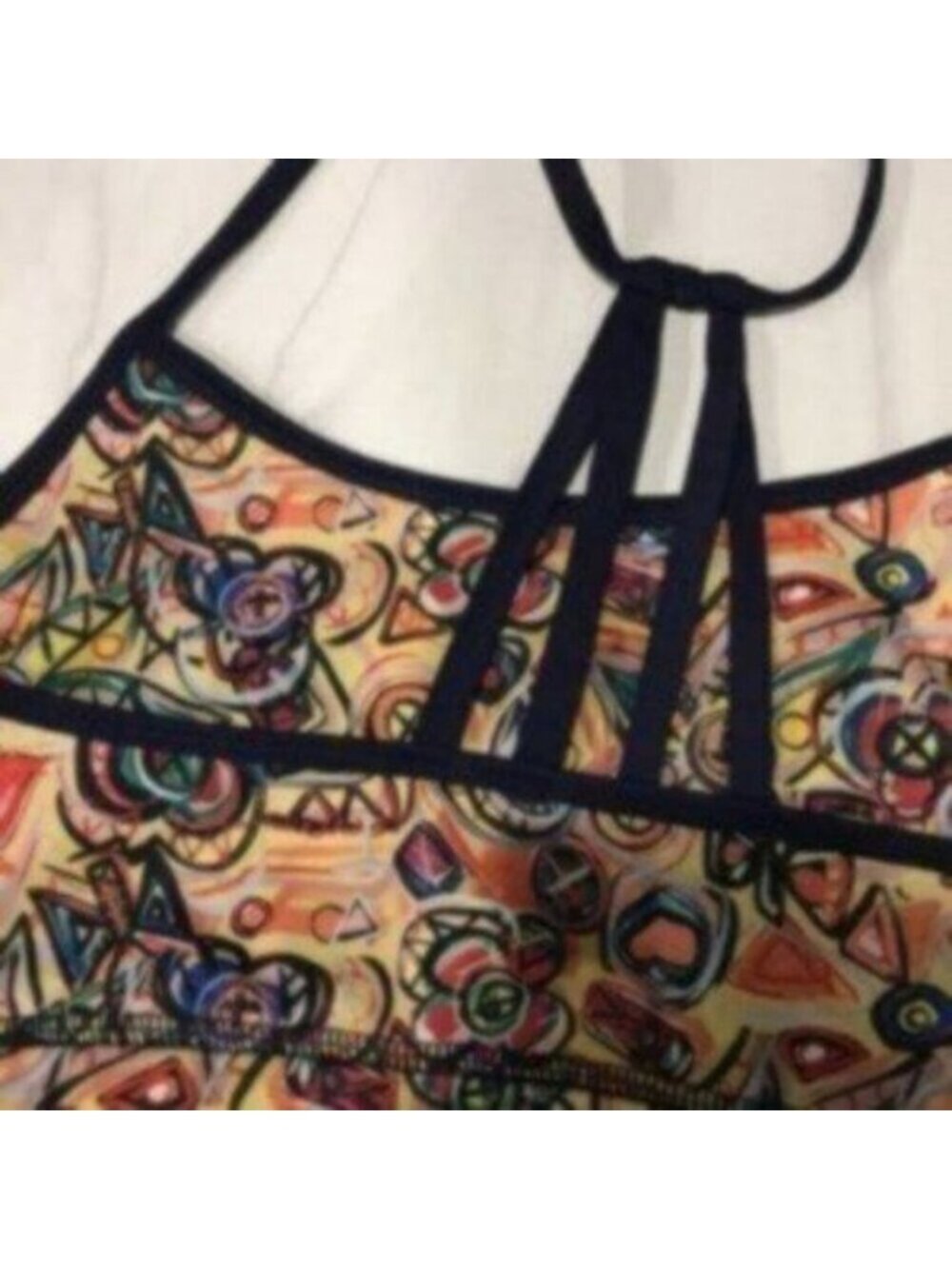 Joriki Women's Multicolor Abstract Floral Print Strappy Yoga Bra Top Size XS - Picture 6 of 7
